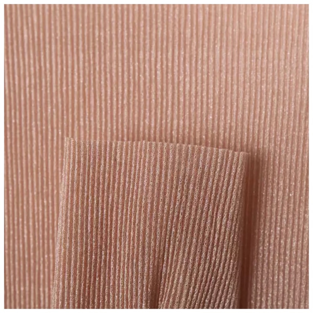 💜 ‼️LAST CALL PRICE FIRM Sheer Layering Pleated Stretch Mock Neck Top - Picture 4 of 8